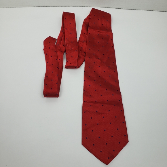 Brooks Brothers Red Grid Polkadot Tie - Picture 2 of 7